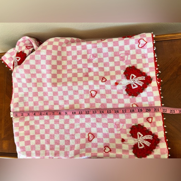 Design Options By Philip & Jane Gordon VTG Valentines Day Cardigan RARE - Picture 13 of 15